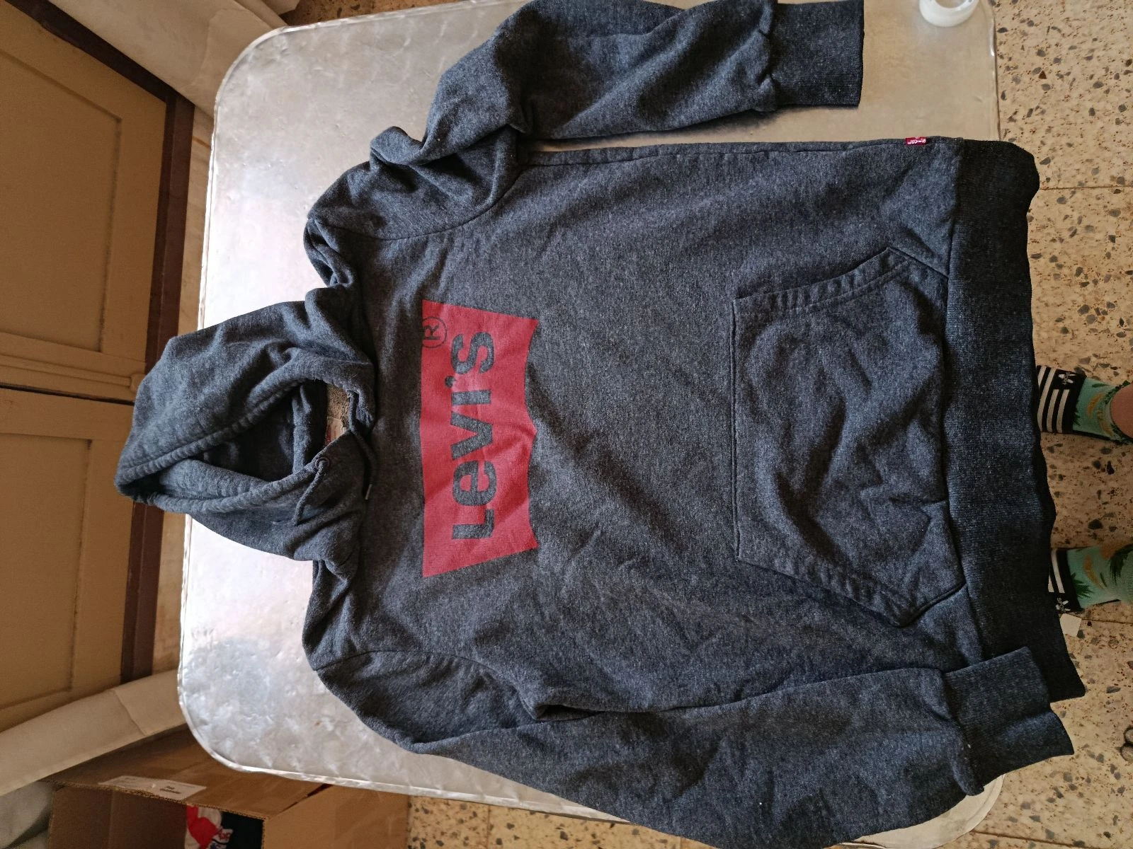 Sudadera Levi's original con capucha gris – Talla M
